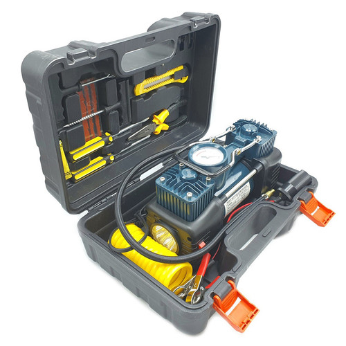 کمپرسور هوا باس مدل فندکی خودرو کد 12Vمجموعه 14 عددی