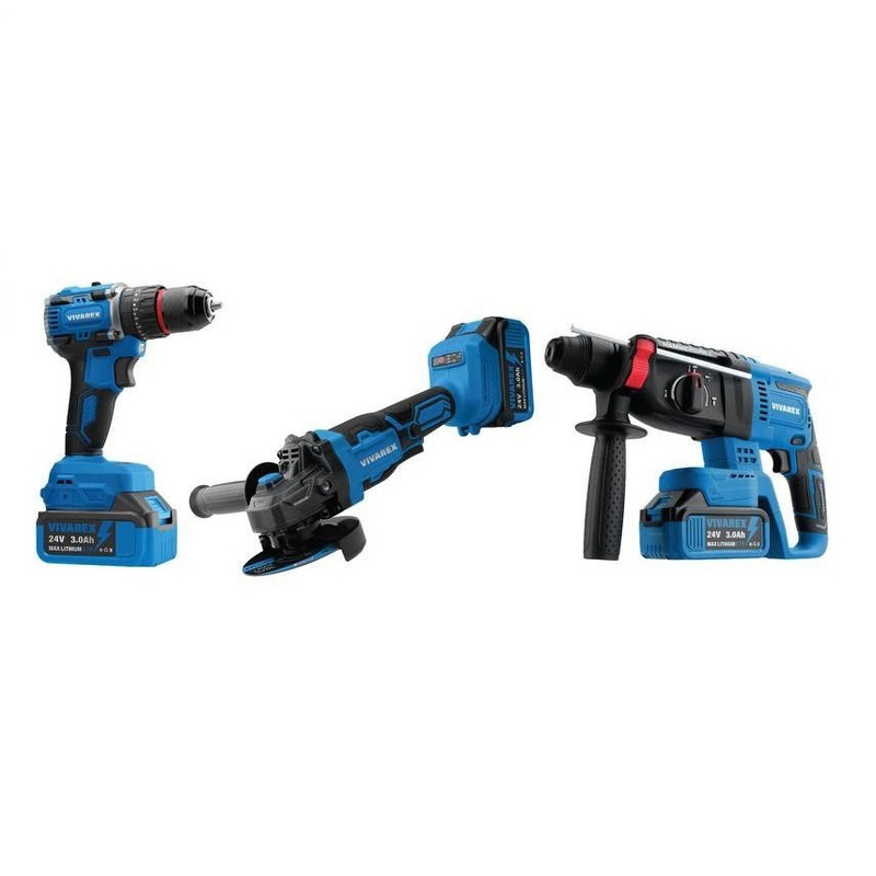 ابزارآلات شارژی ویوارکس گارانتی دار مدل VR2403-BCK مجموعه 3 عددی