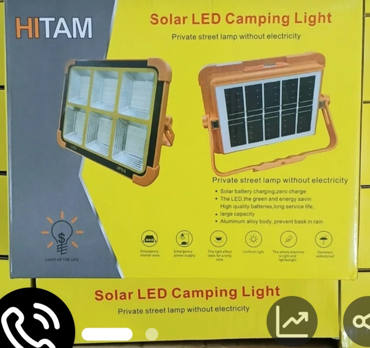 چراغ LED پنل خورشیدی شش خانه HITAM با کاربرد پاوربانک