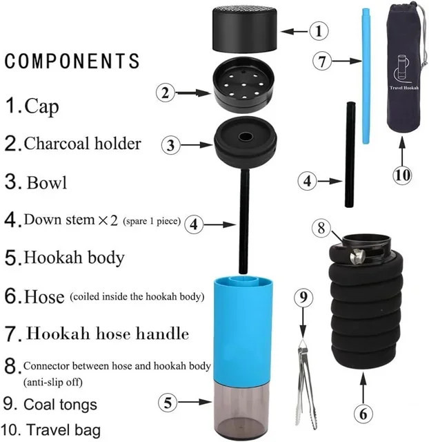 قلیون مسافرتی HOOKAH اورجینال