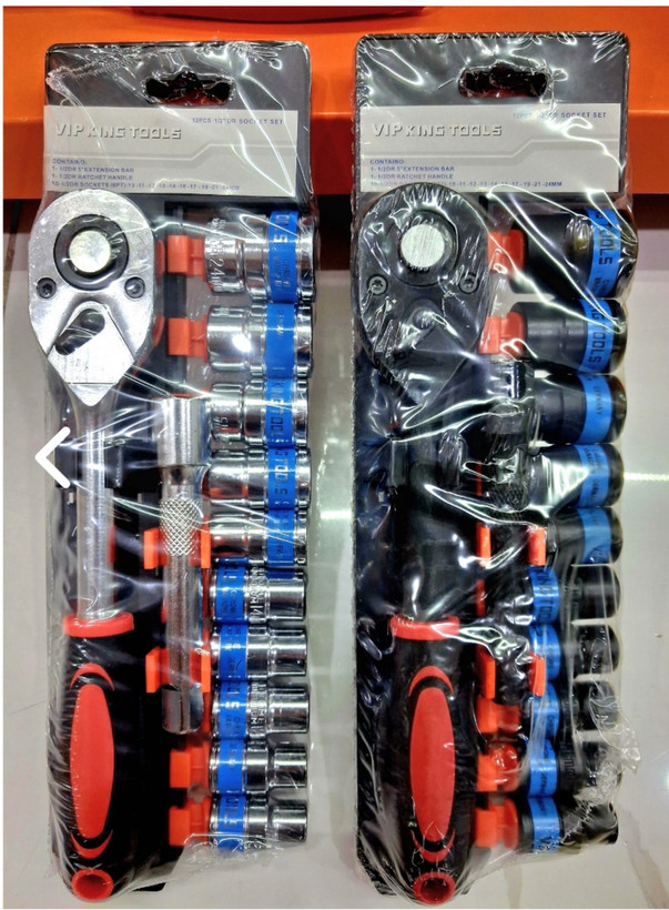 آچار بکس ۱۲ پارچه ریلی درایو ۱/۲ کیفیت بالا درجه یک برند vip king tools