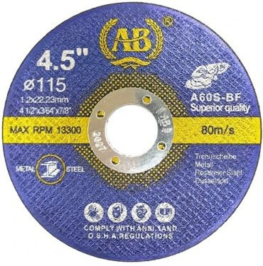 صفحه مینی AB سایز 1*115 برش استیل مجموعه دوعددی
